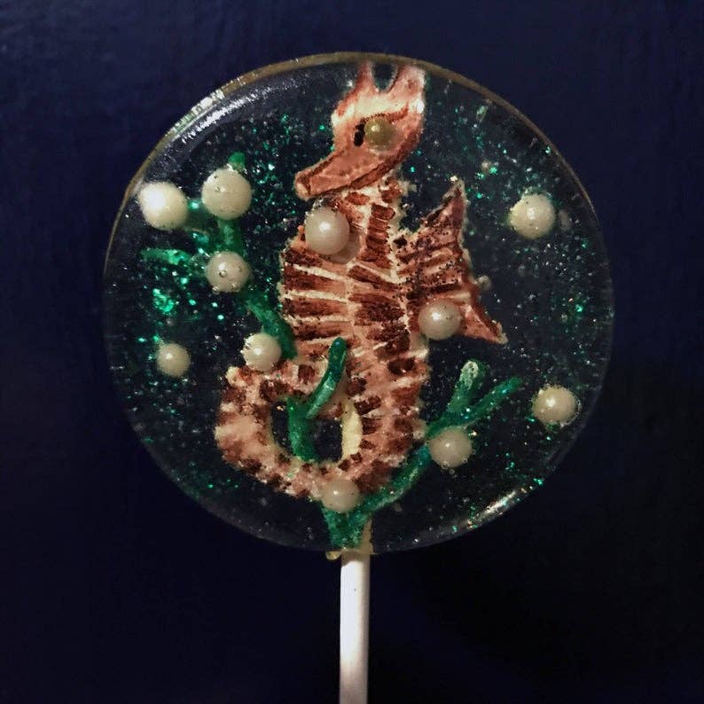 Swishing Seahorse Lollipops