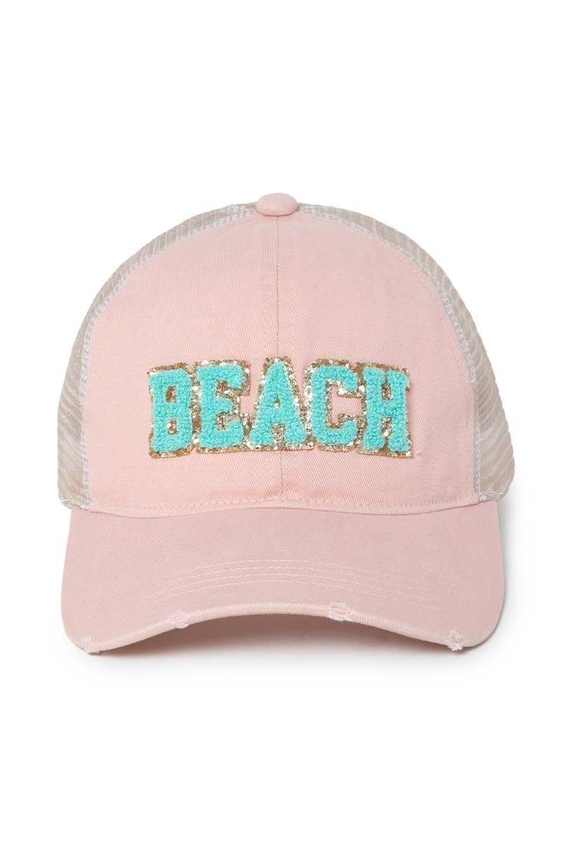 Beach  Baseball Cap: Mint