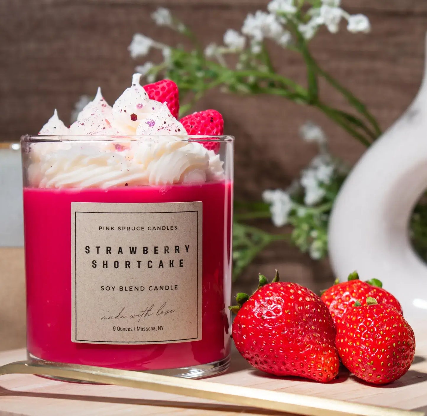 Strawberry candle