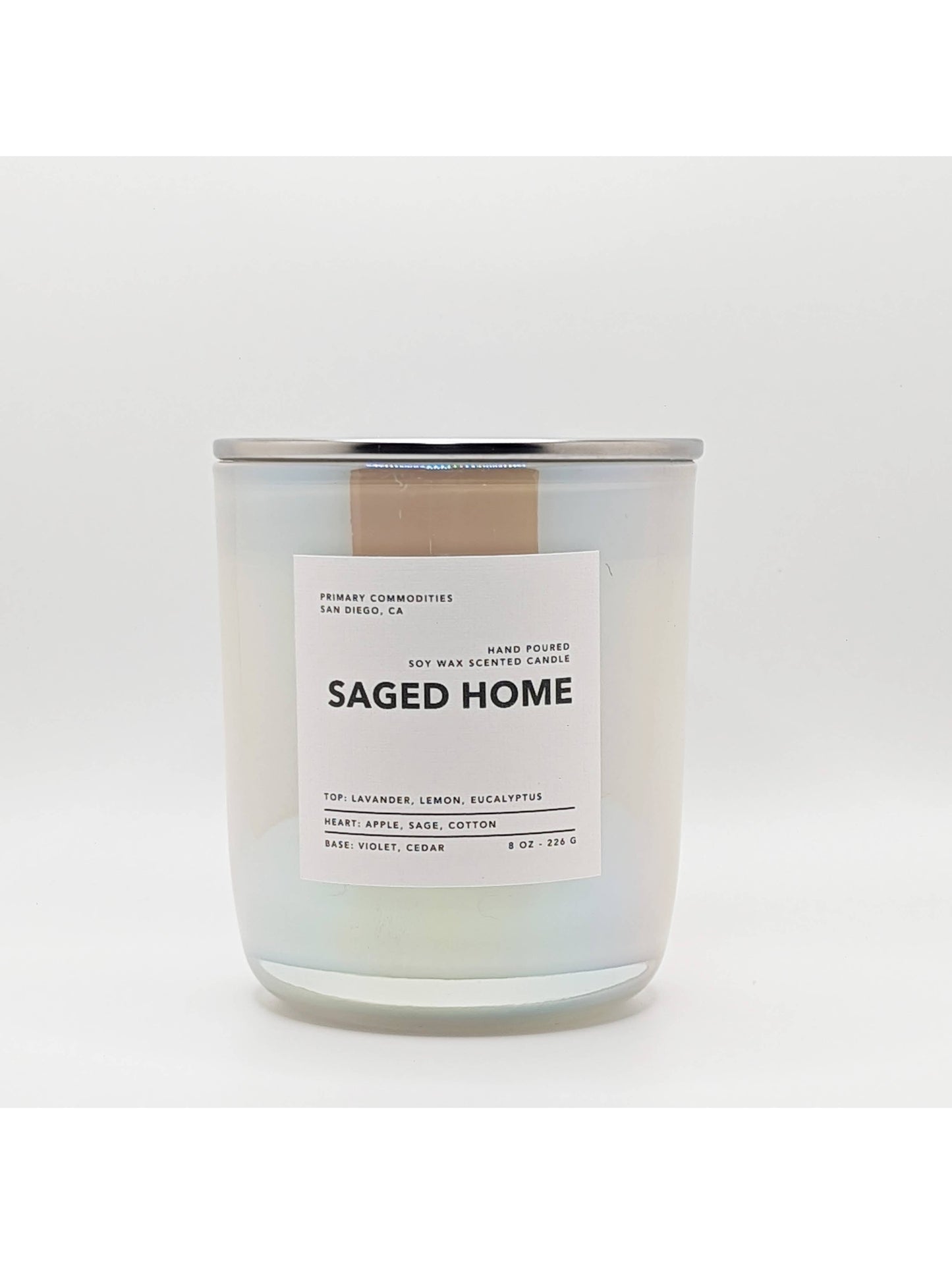 Saged Home Scented Candle: 8 oz