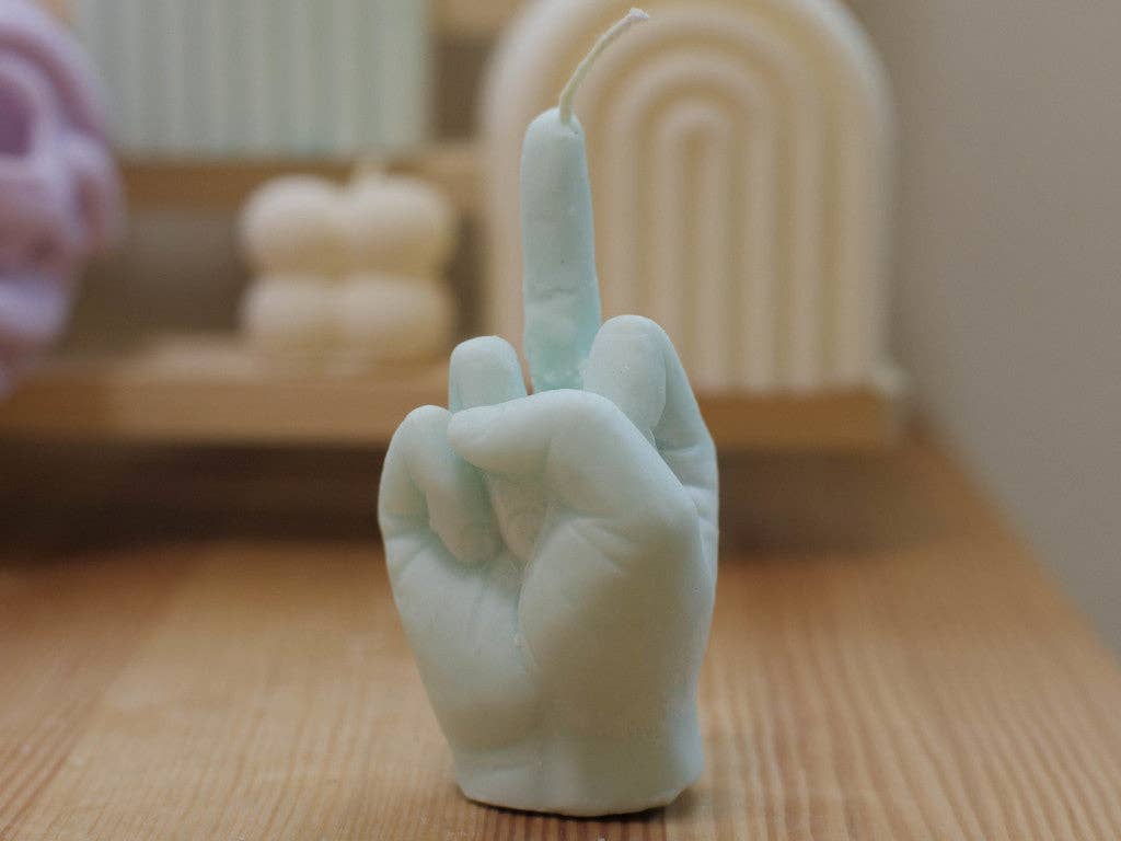 Middle Finger Candle: Pink