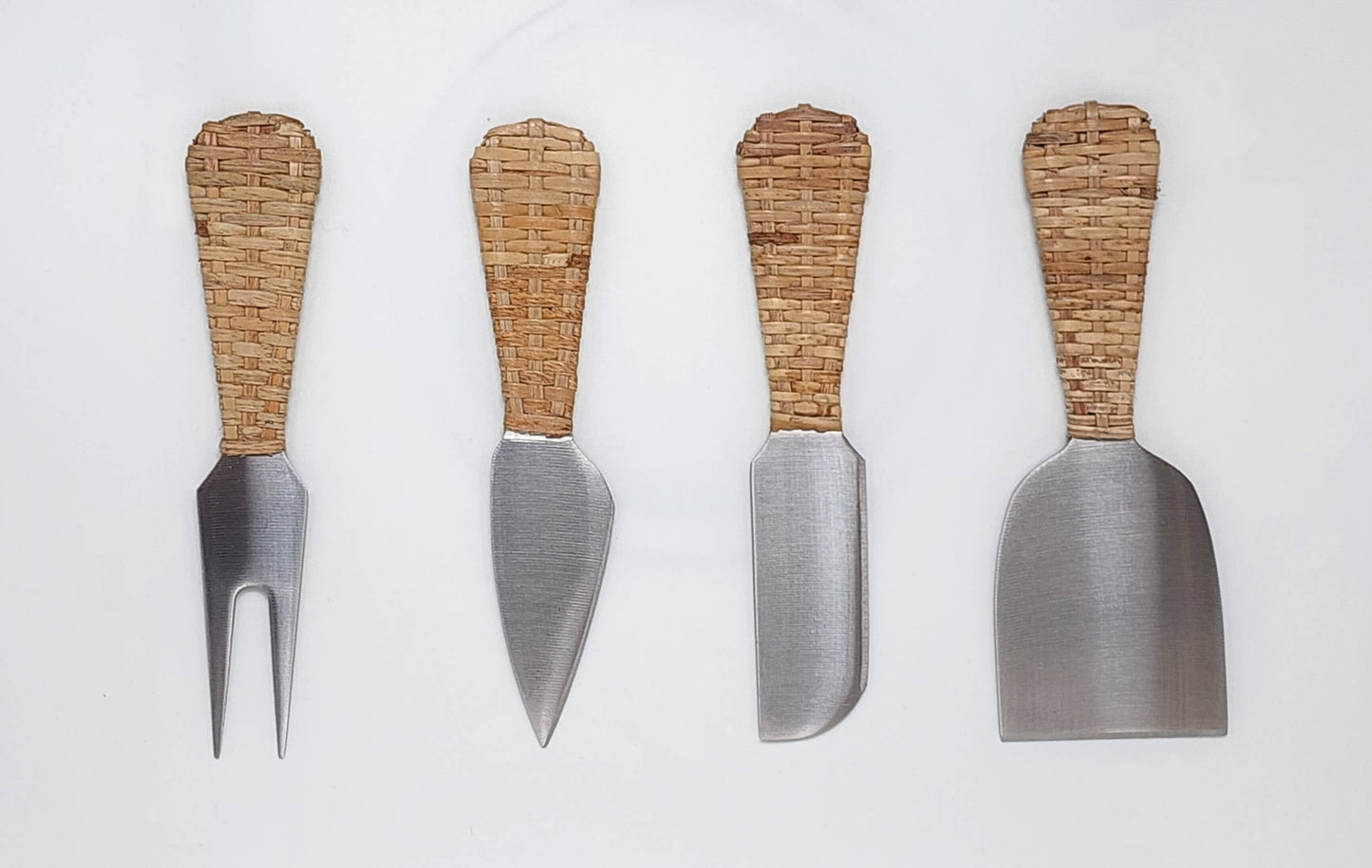 Stainless-Steel Cheese Knives : Honey Brown