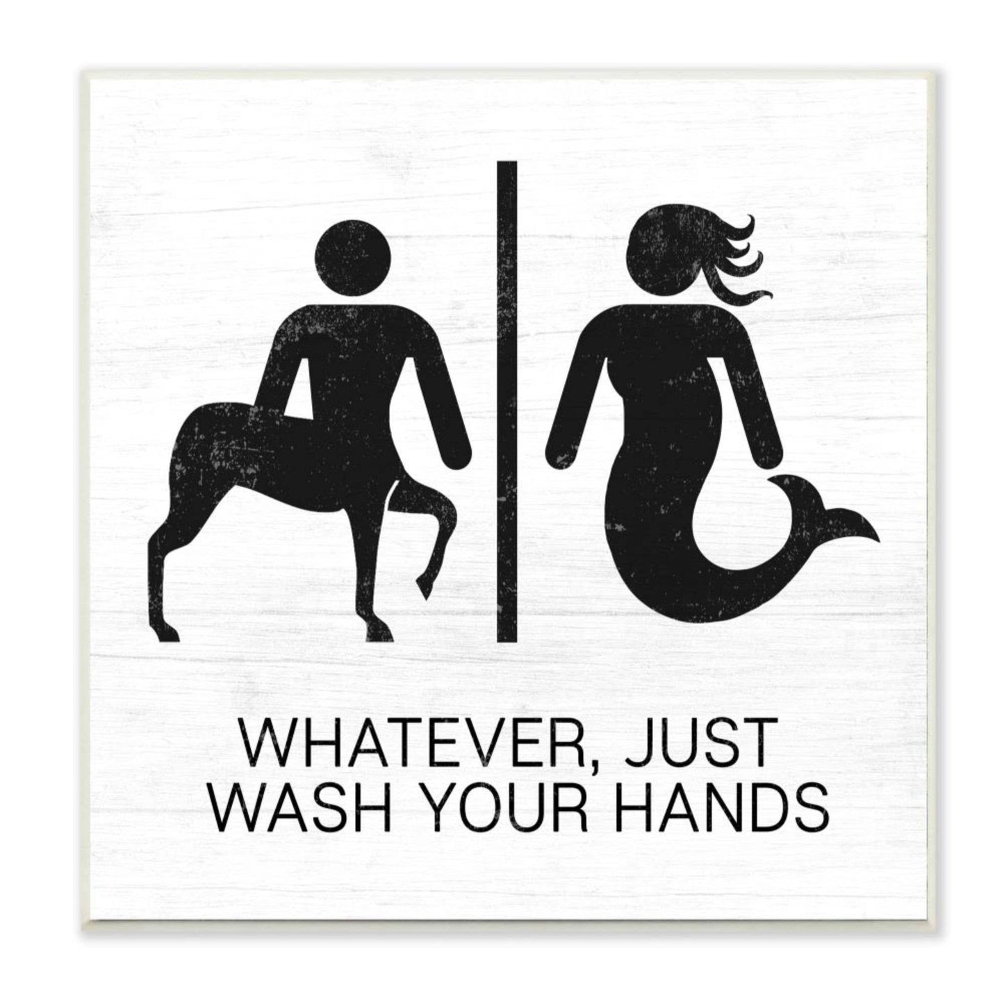 Just Wash Your Hands Mythical Centaur Mermaid Wall Plaque