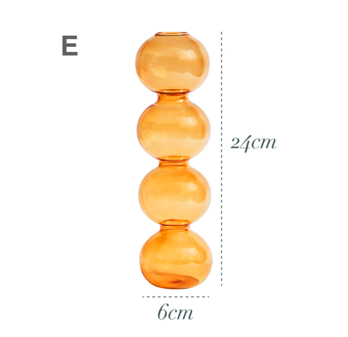 Orange Glass Candlestick Holder: F