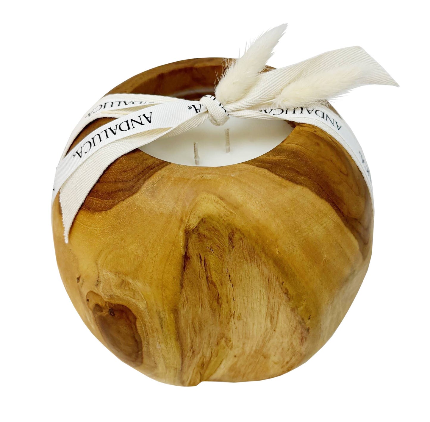 Teakwood Orb Candle