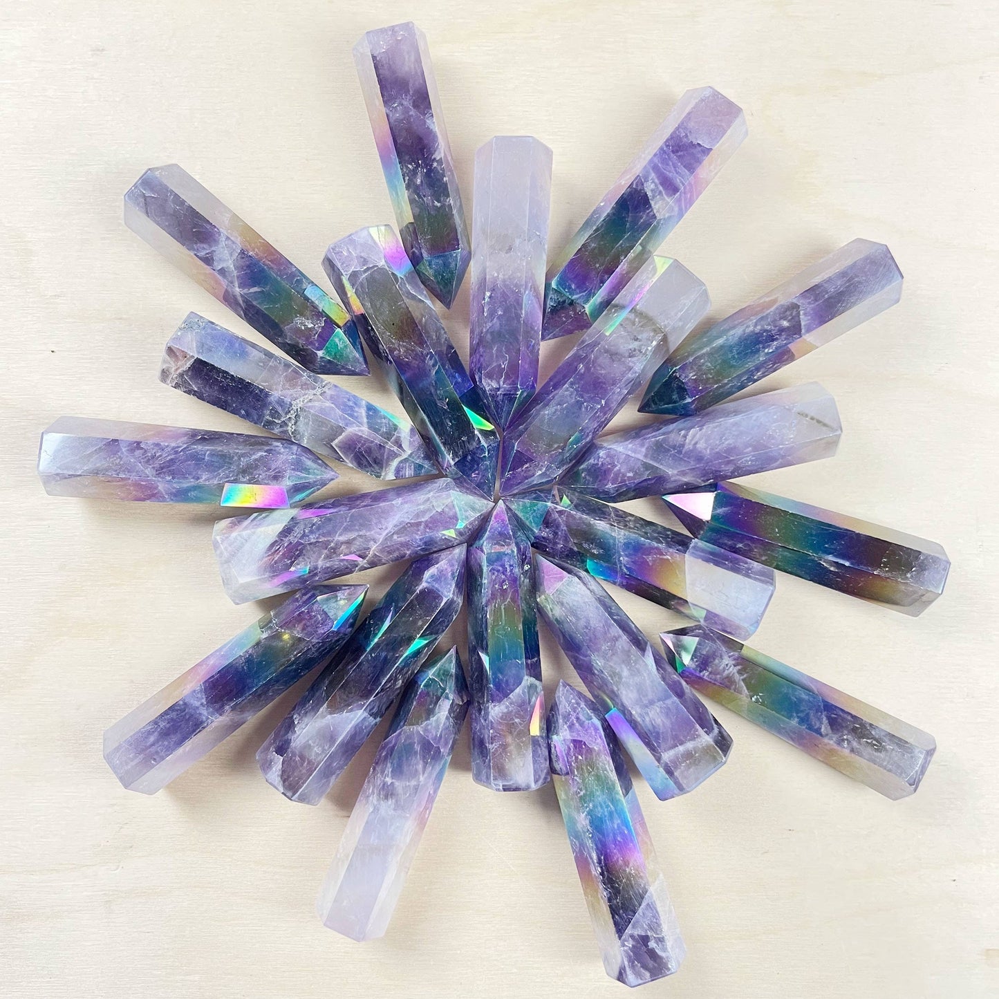 2.5-3inch Aura Amethyst Point