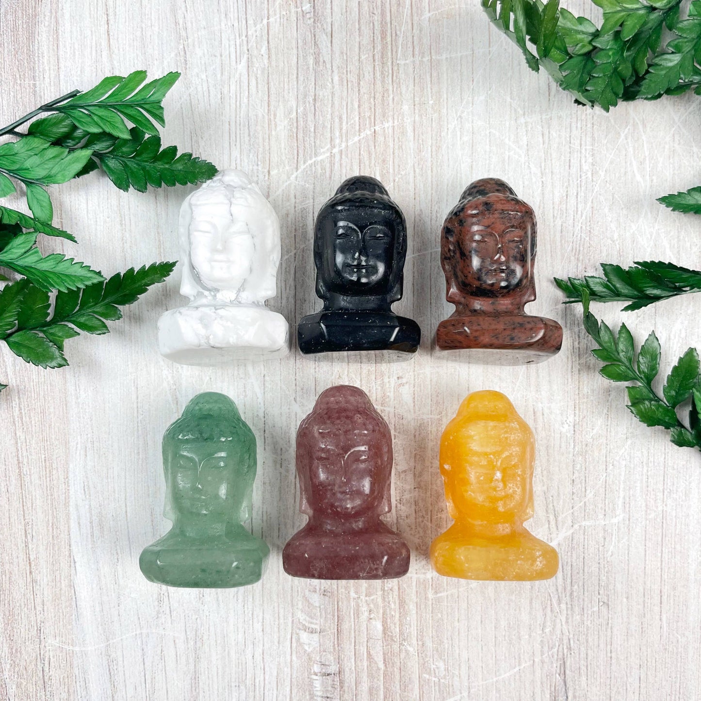 Crystal Buddha Carving: Green Aventurine