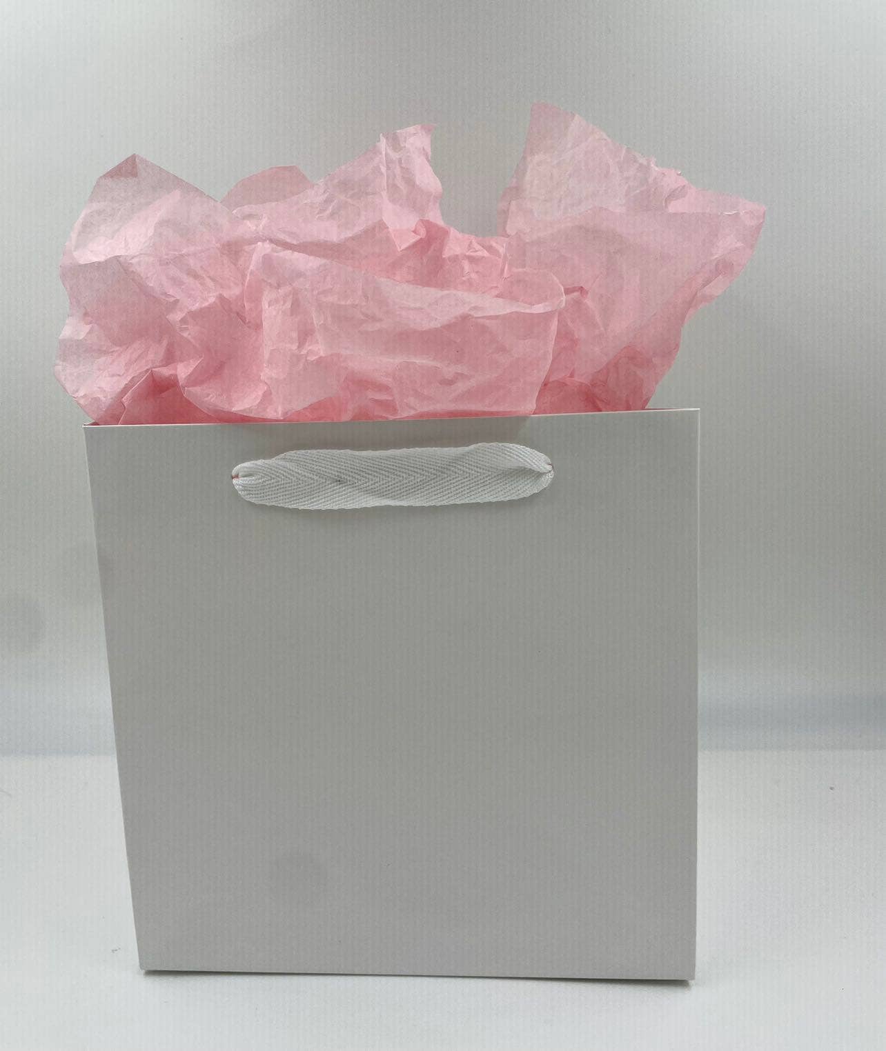 10pcs, Square white gift bag with free tissue , four sizes: S2