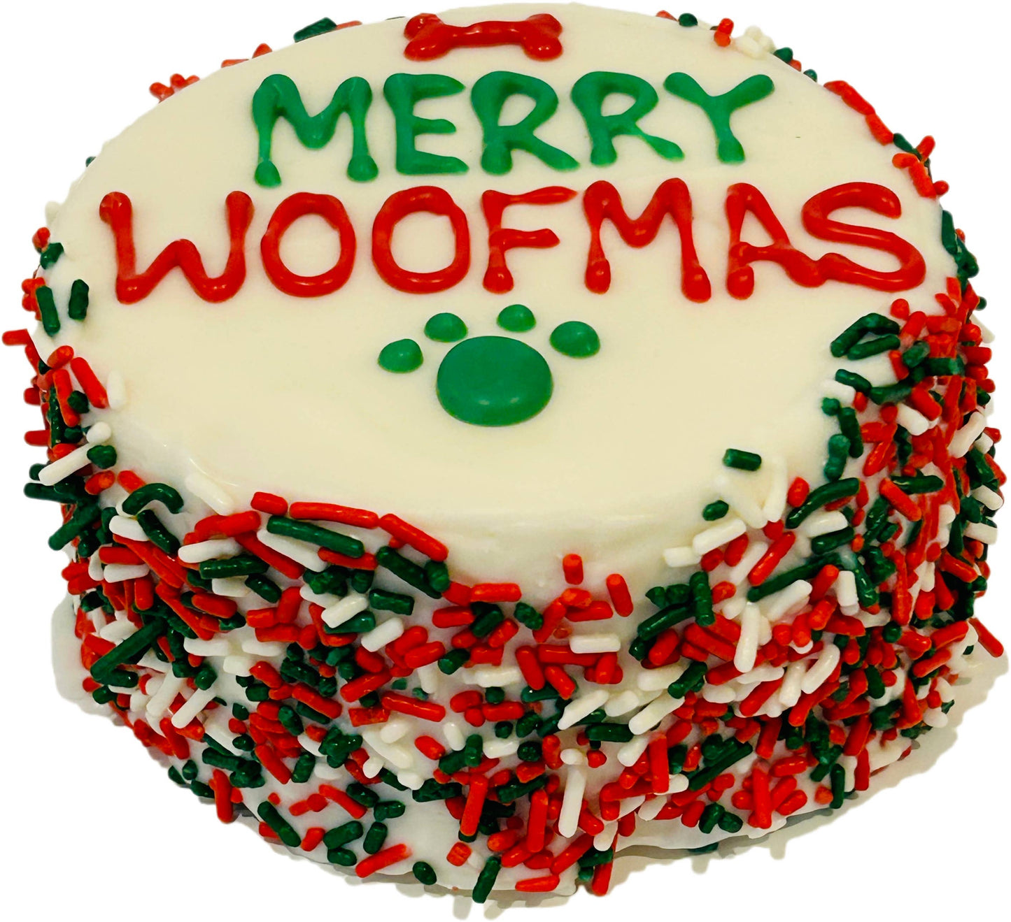 Christmas Sprinkle Doggie Cakes