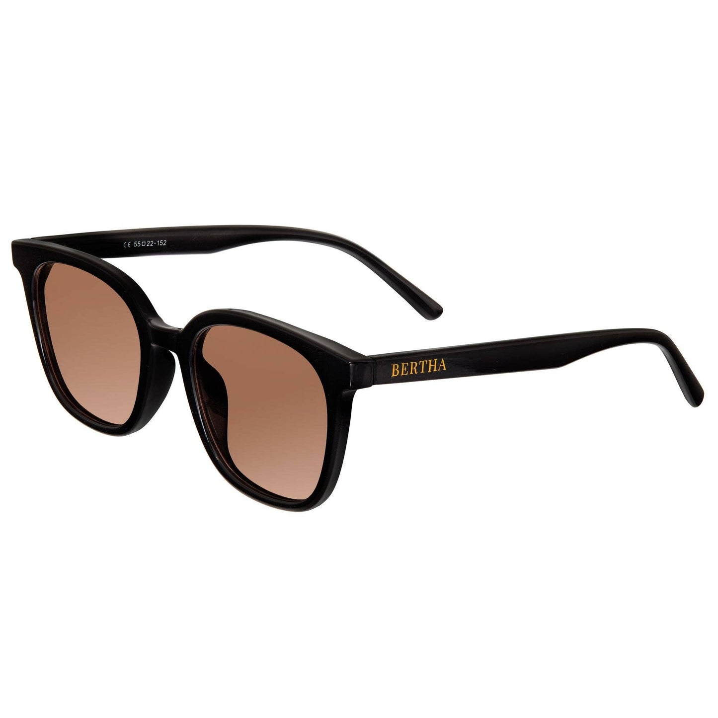 Bertha Betty Polarized Wayfarer Sunglasses: Yellow/Pink