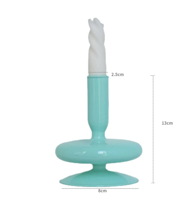 Jade Color Candle Holders: 2 Tier Round