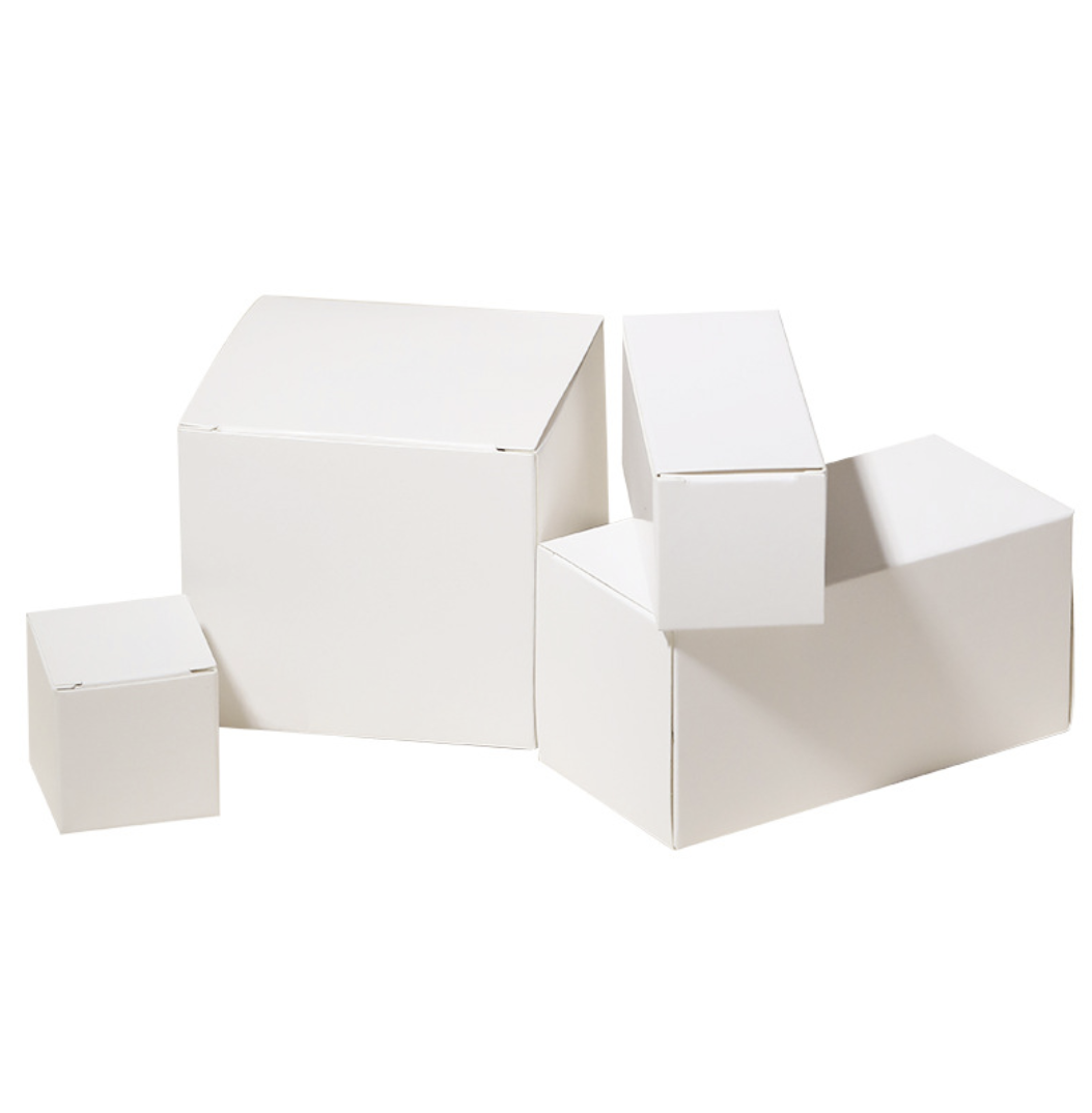 50pc, small white gift Box Packing Cardboard 8 sizes: 8