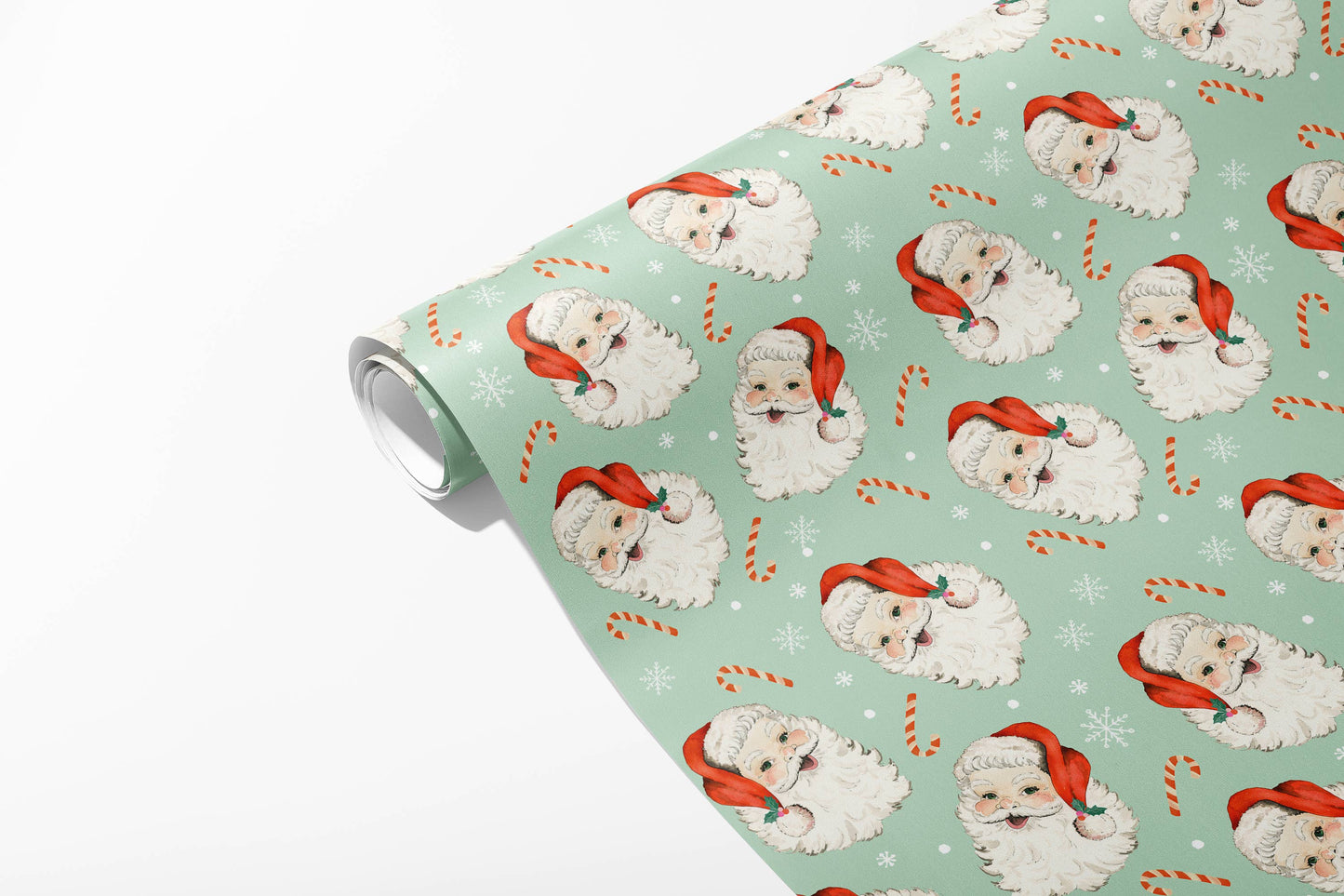 Christmas Santa's - Holiday Wrapping Paper - 3 Sheet Roll