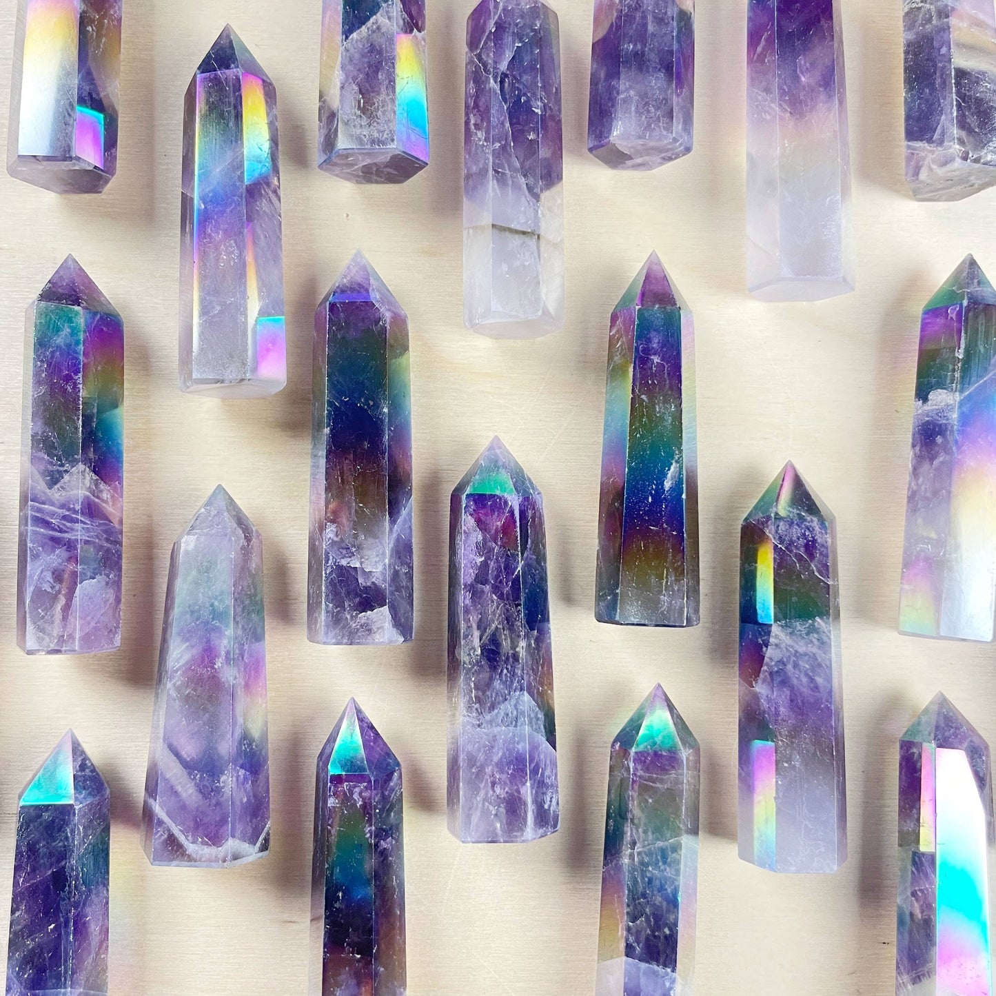 2.5-3inch Aura Amethyst Point