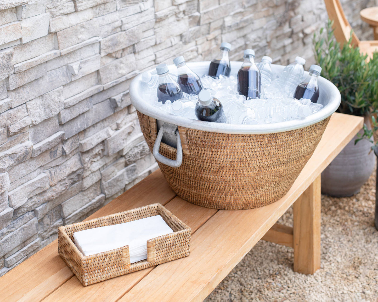 Aluminum Ice Tub: Honey Brown