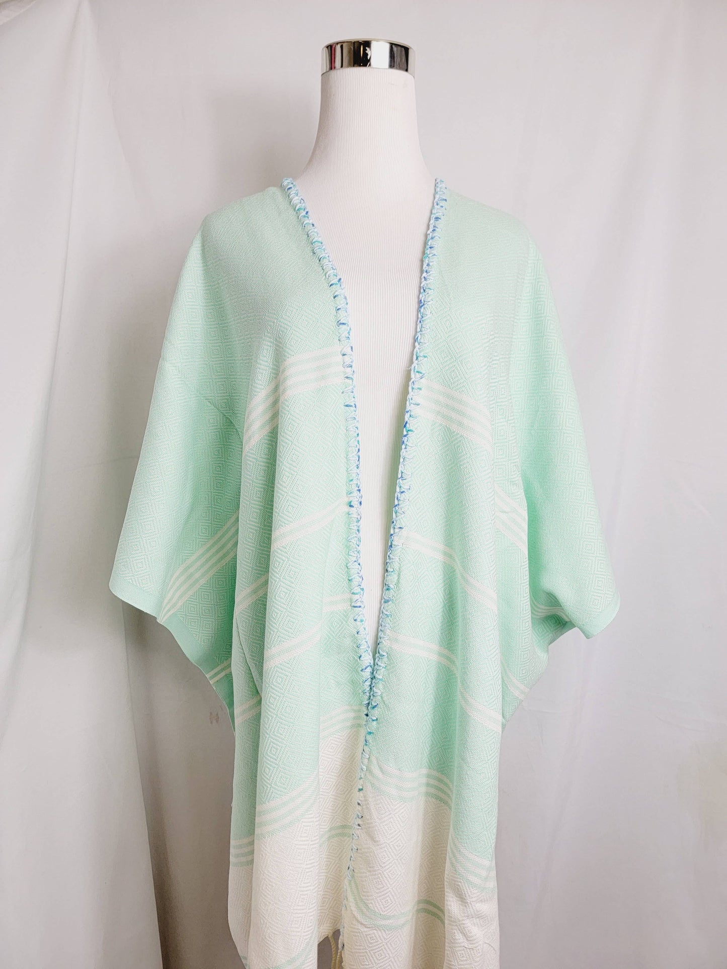 Beach cover-up, Hand made Honey comb wave Cotton cover