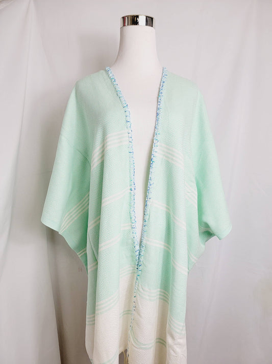 Beach cover-up, Hand made Honey comb wave Cotton cover