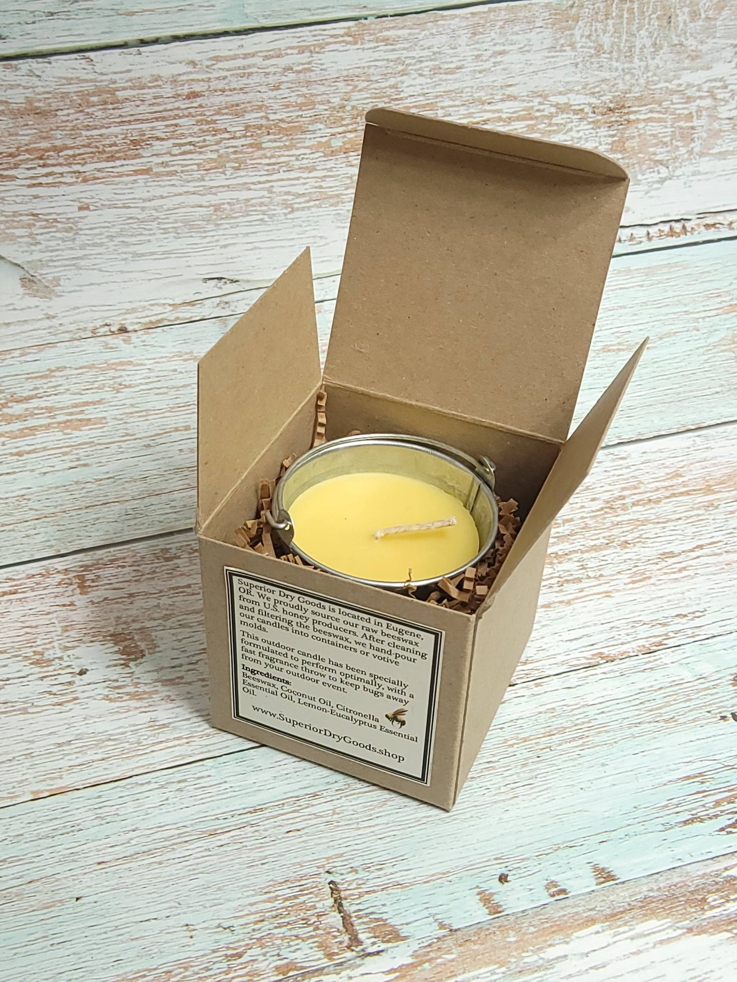 Beeswax Outdoor Candle w/Lavender & Lemon Eucalyptus