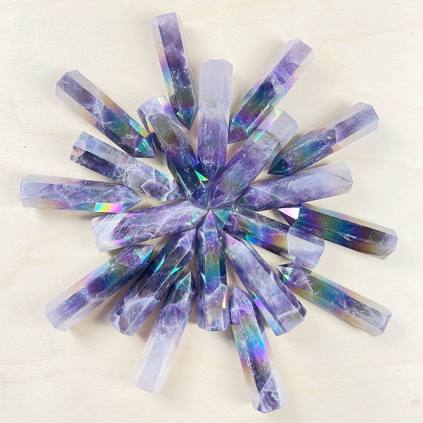 2.5-3inch Aura Amethyst Point