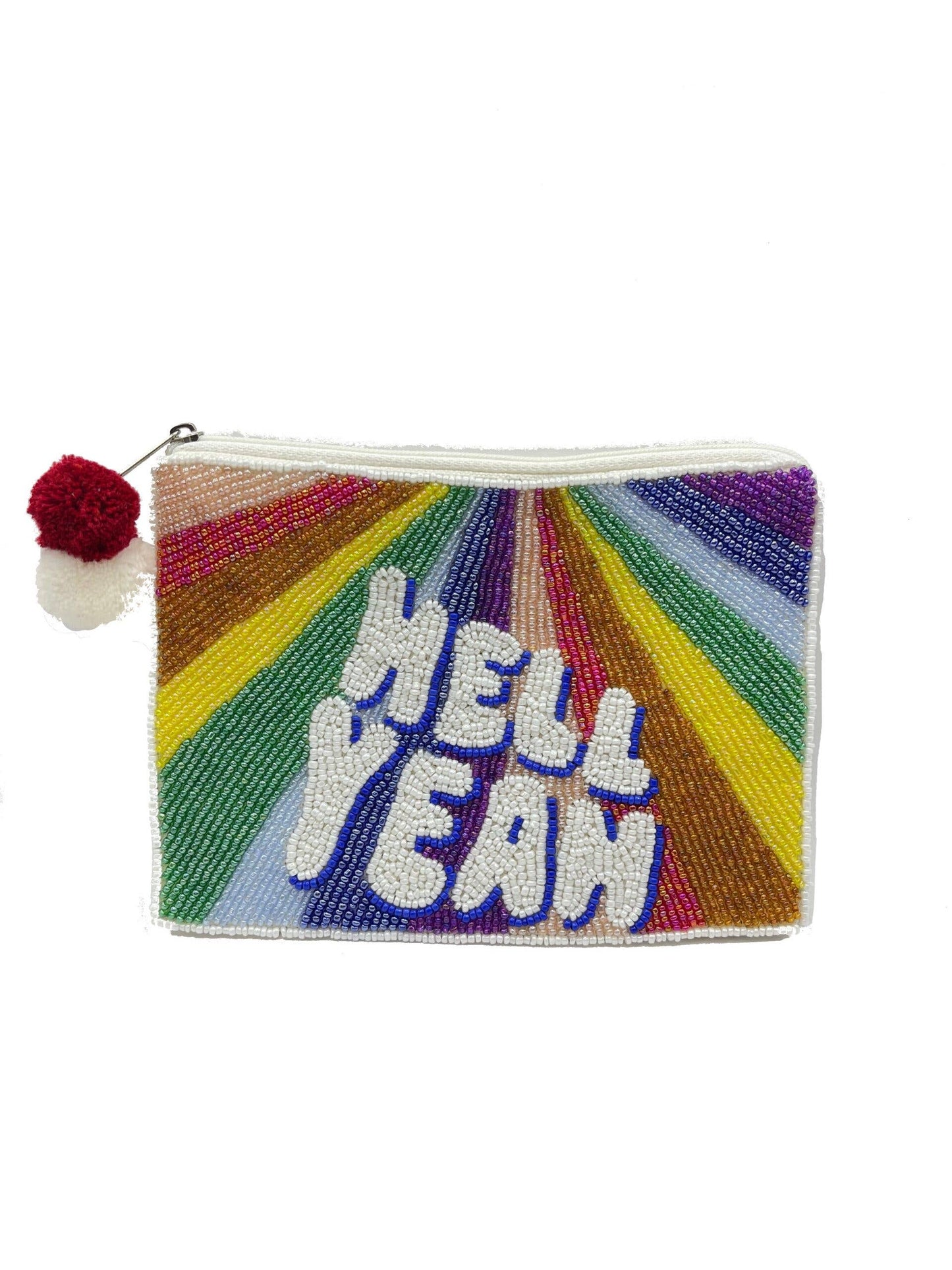 Hell Yeah Large Beaded Coin Purse LAC-CP-1193