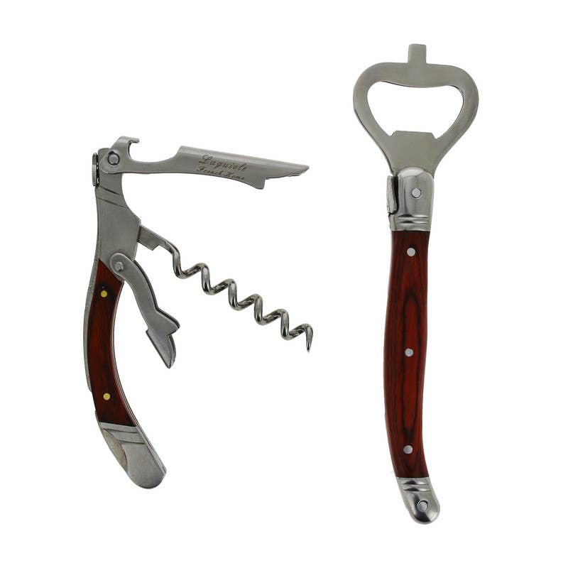 Laguiole Bottle Opener Bar Set with Pakkawood Handles