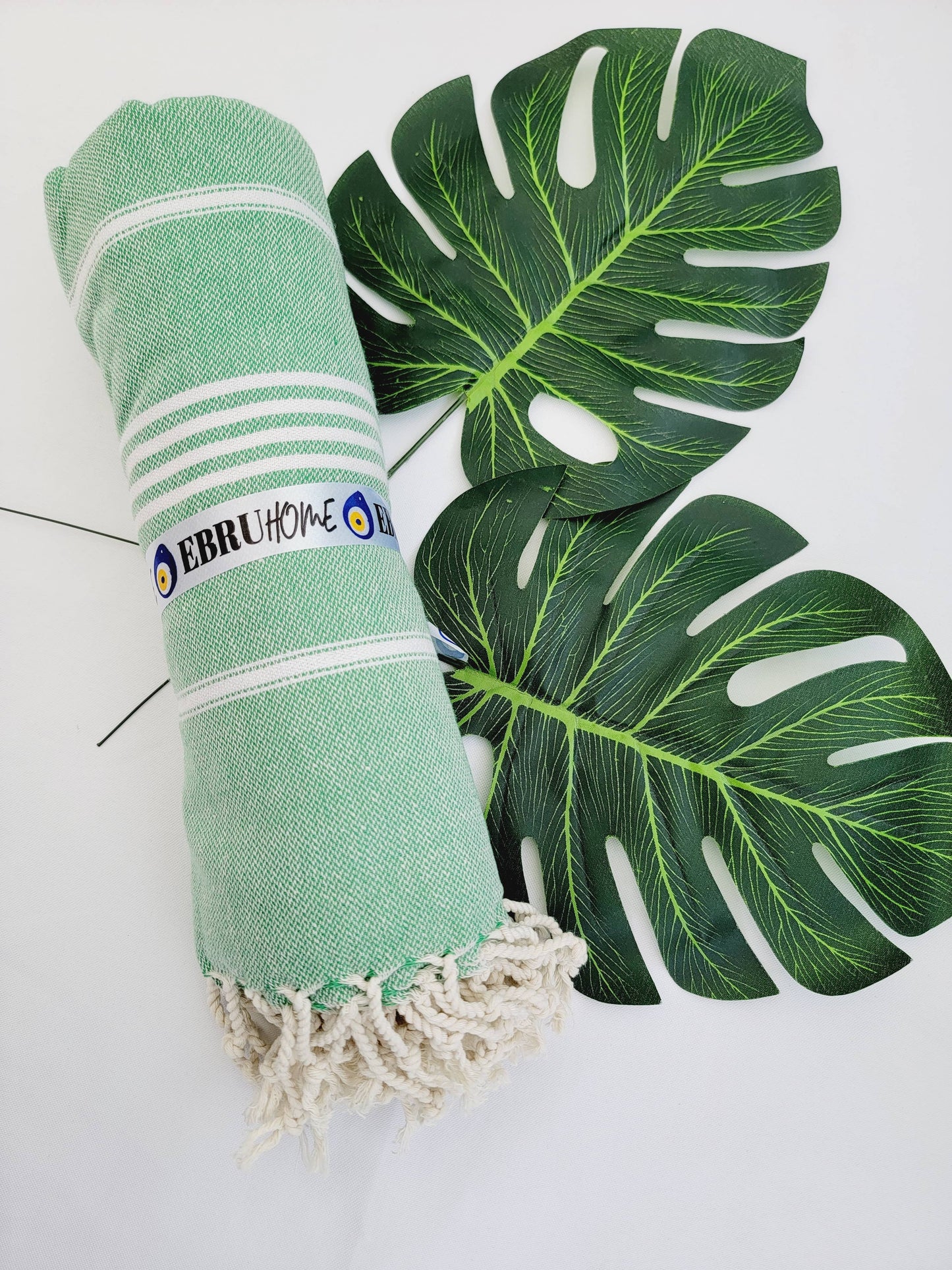 Beach Towel Sand Proof Thin Turkish Towel,Throw 70x40: GREEN