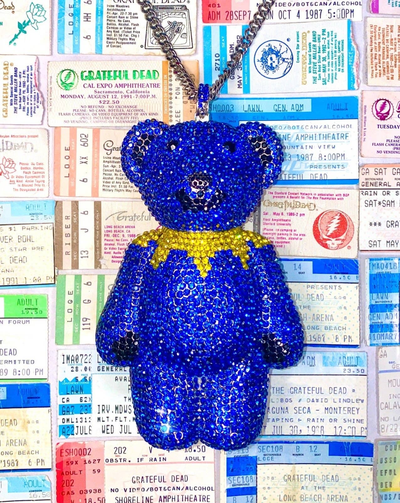 Grateful Dead Fabulous Dancing Bear Clutch - Blue