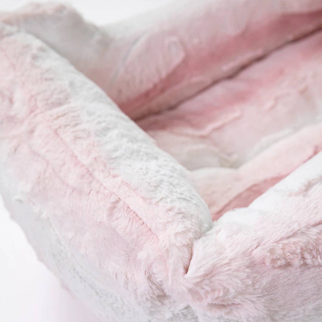 Cashmere Dog Bed: LG / Pink Angora