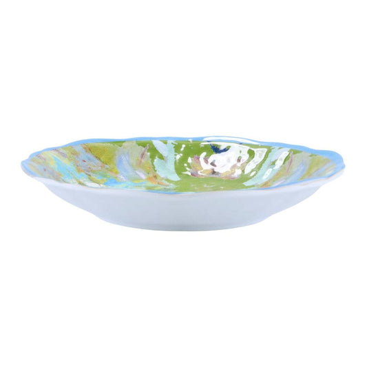 Stained Glass Green Melamine: Pasta Bowl