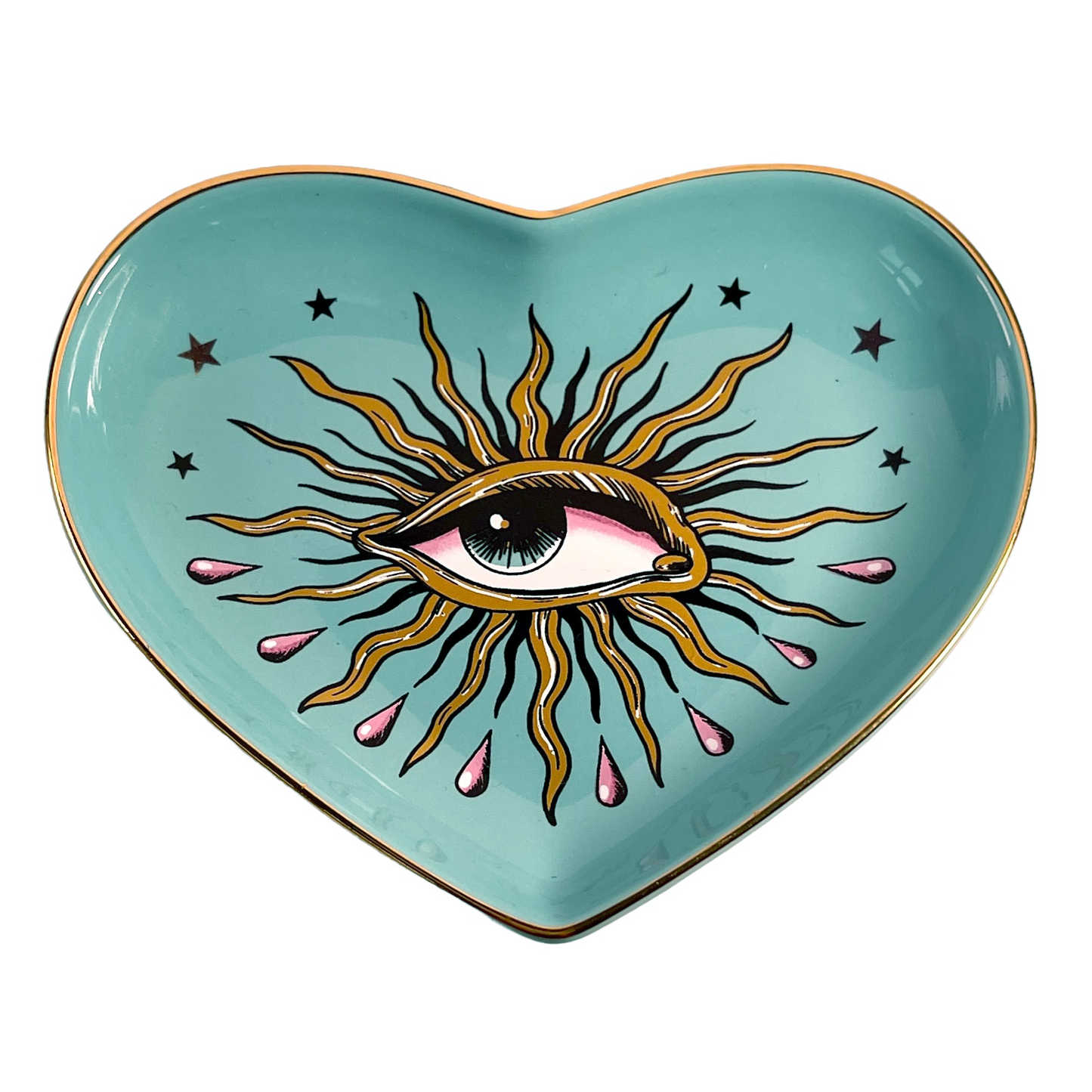 Pop Art Eye Heart Dish: Pink