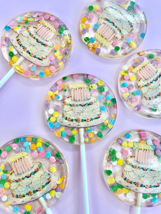 Vintage Birthday Cake Lollipops