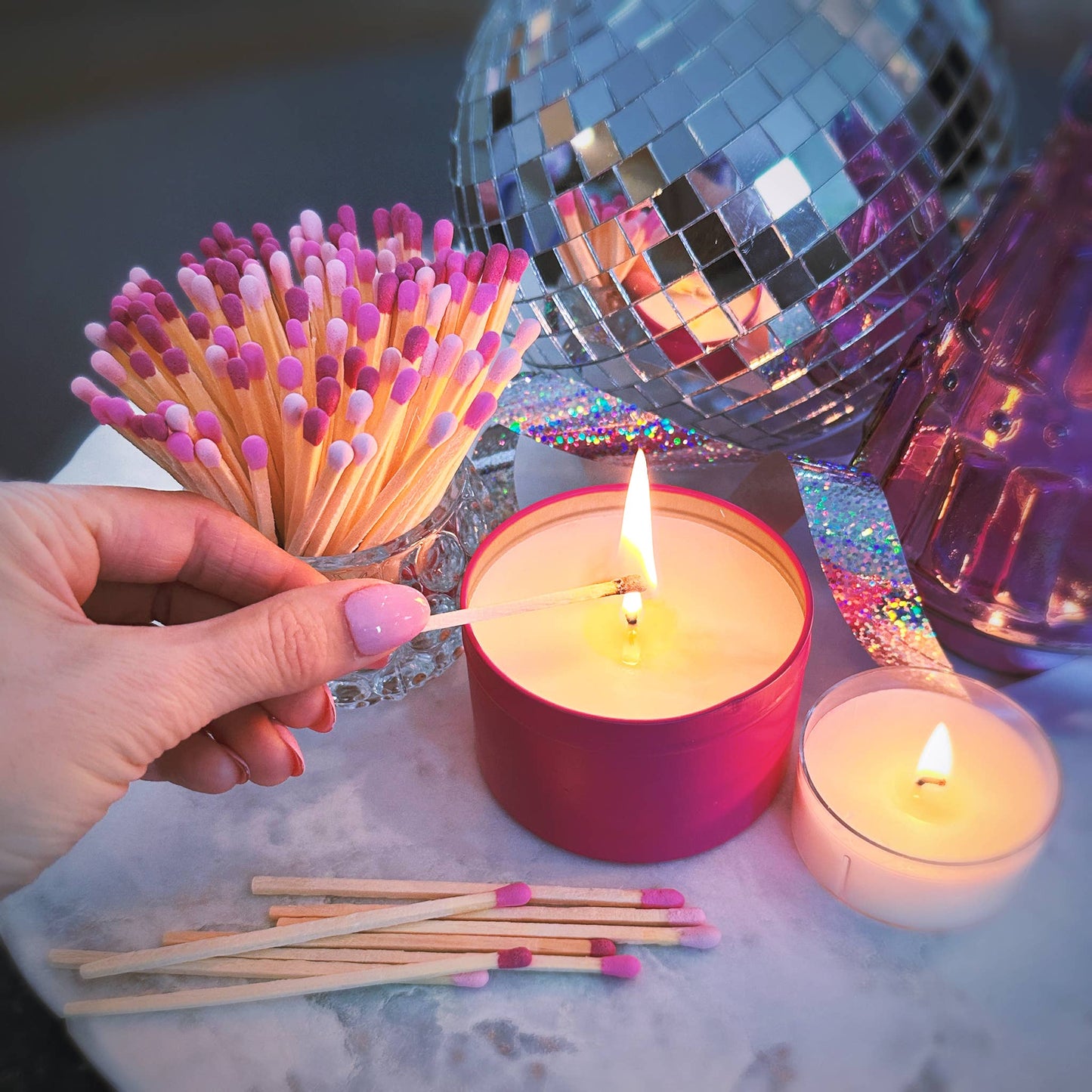 Hot Pink Decorative Matches