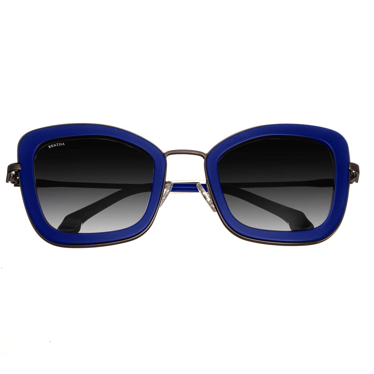 Bertha Delphine Handmade-in-Italy Polarized Sunglasses: Navy