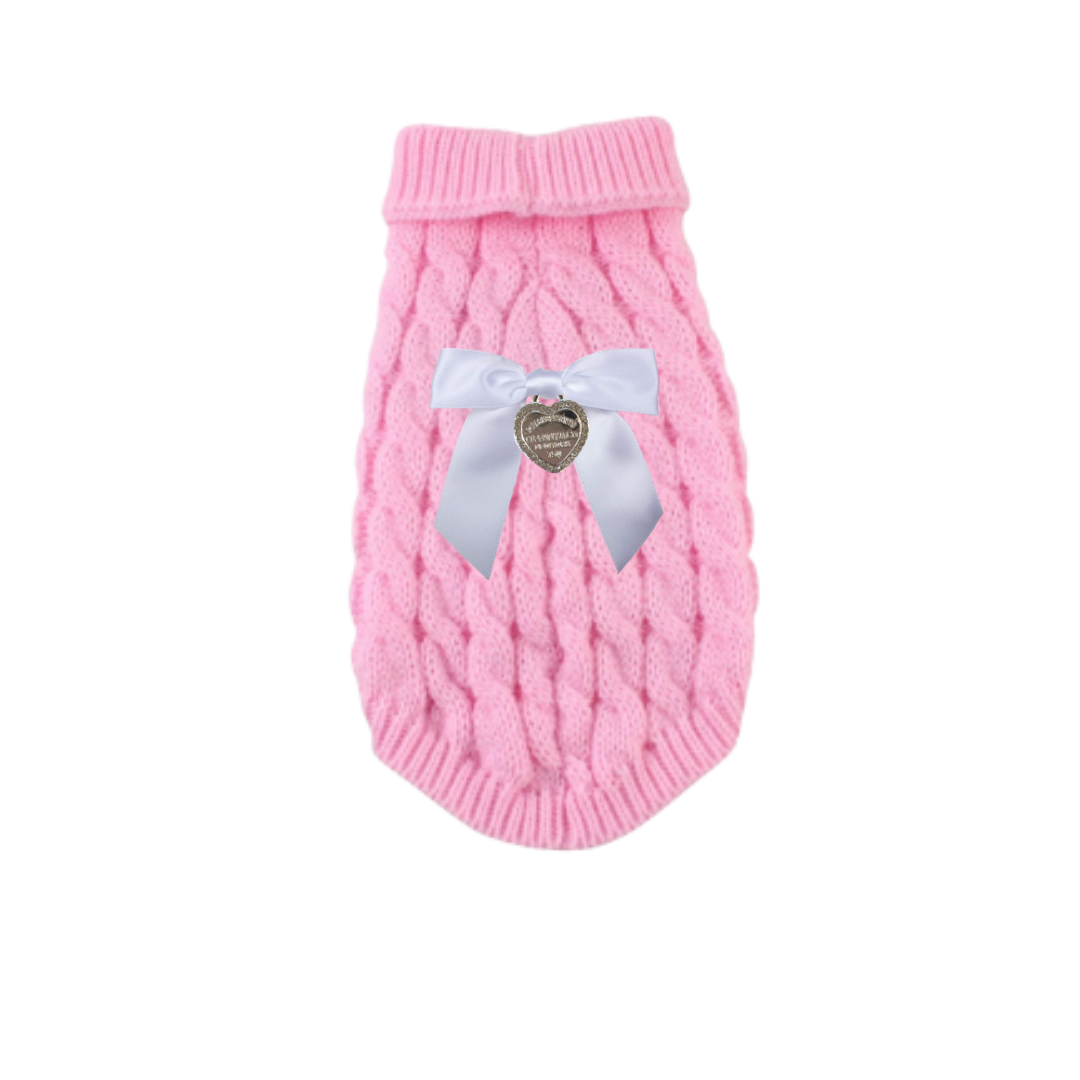 Sniffany Knit Dog Sweater: L / Tiff Blue