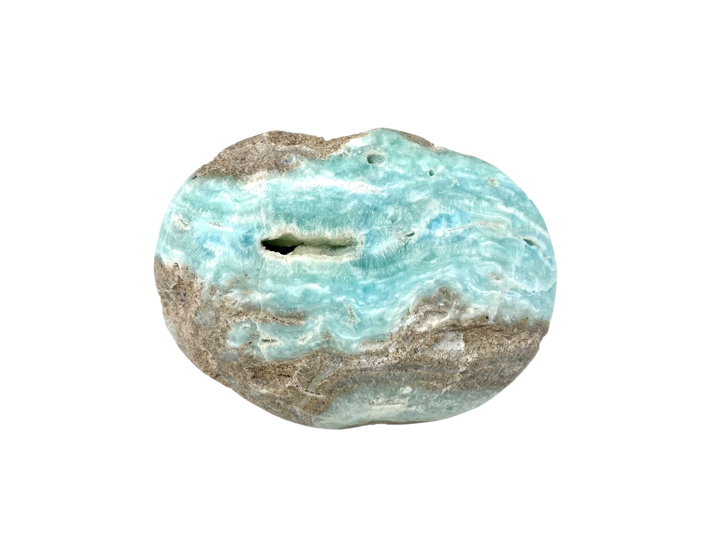 Blue Caribbean Calcite Palm Stones