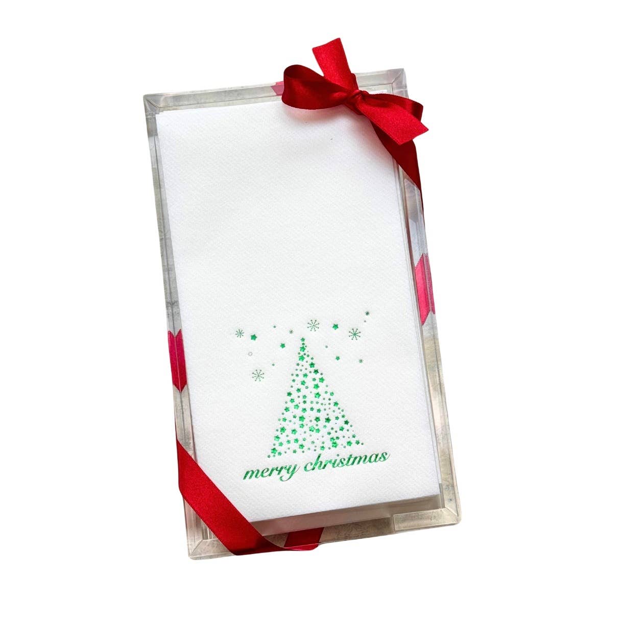 Christmas Acrylic Tray with Guest Towels: Don't Be Naughty