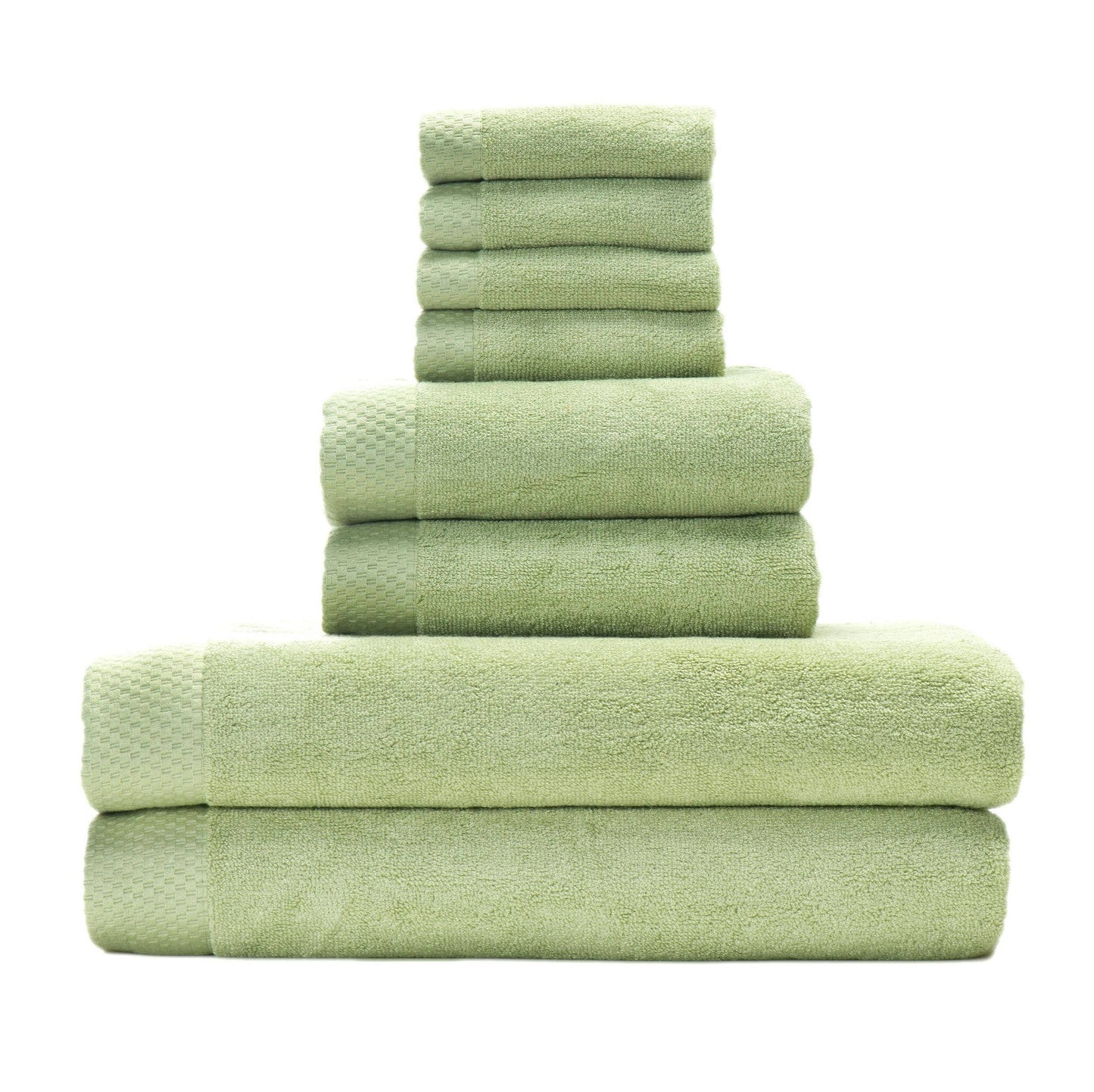 BedVoyage viscose from Bamboo Luxury 8 Piece Towel Set: White