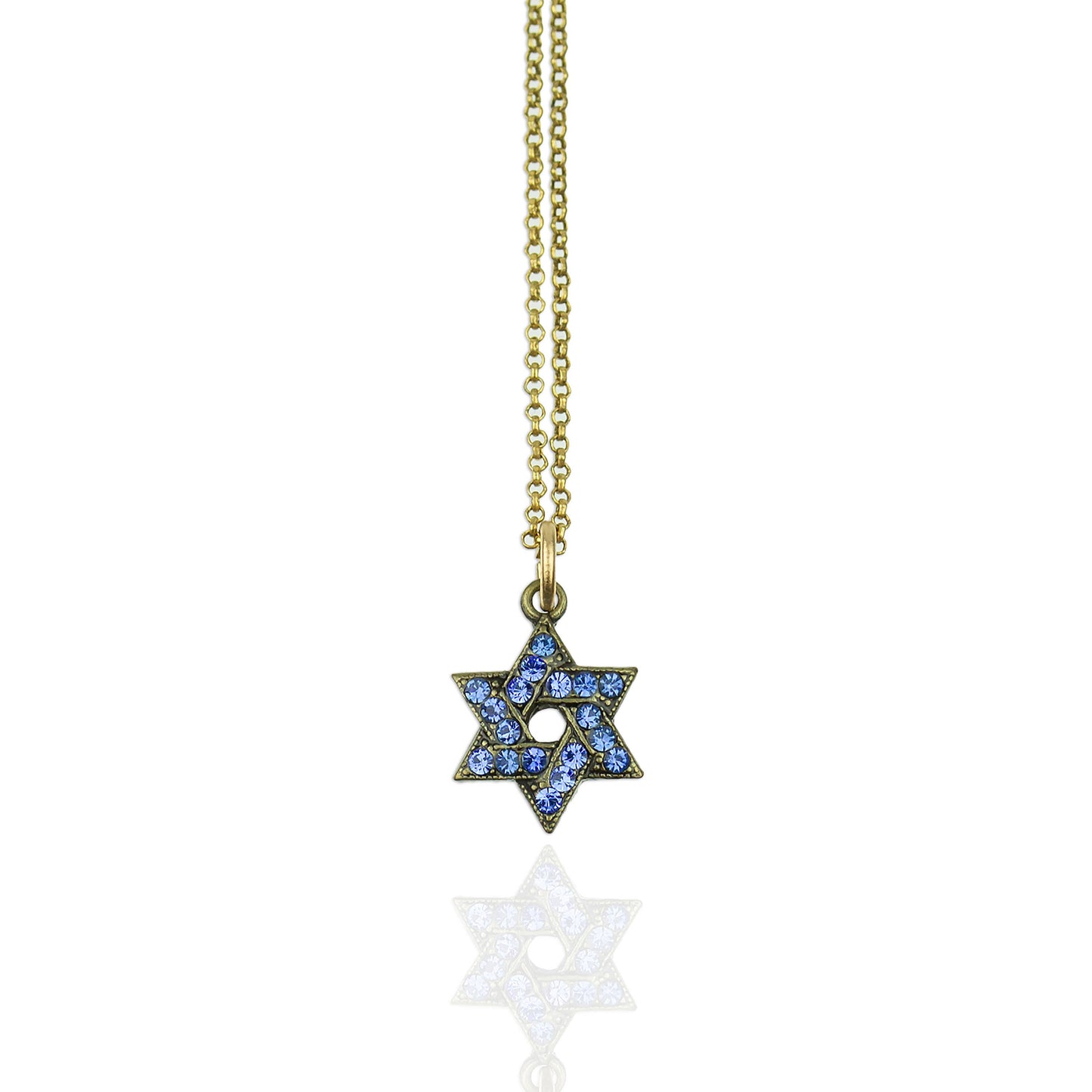 Rada  Crystal Star of David Necklace