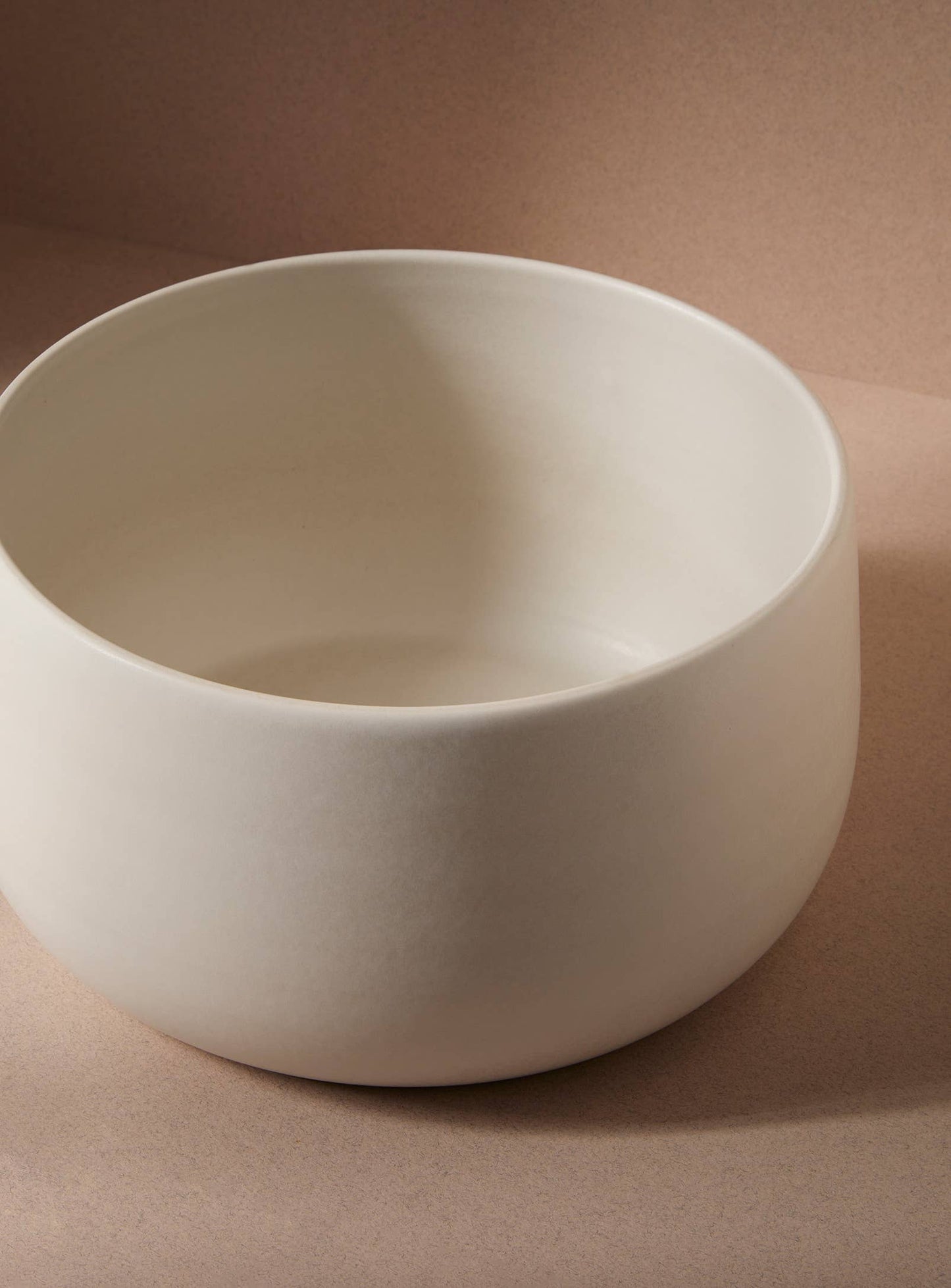 Stoneware Serving Bowl 120 oz: Matte White