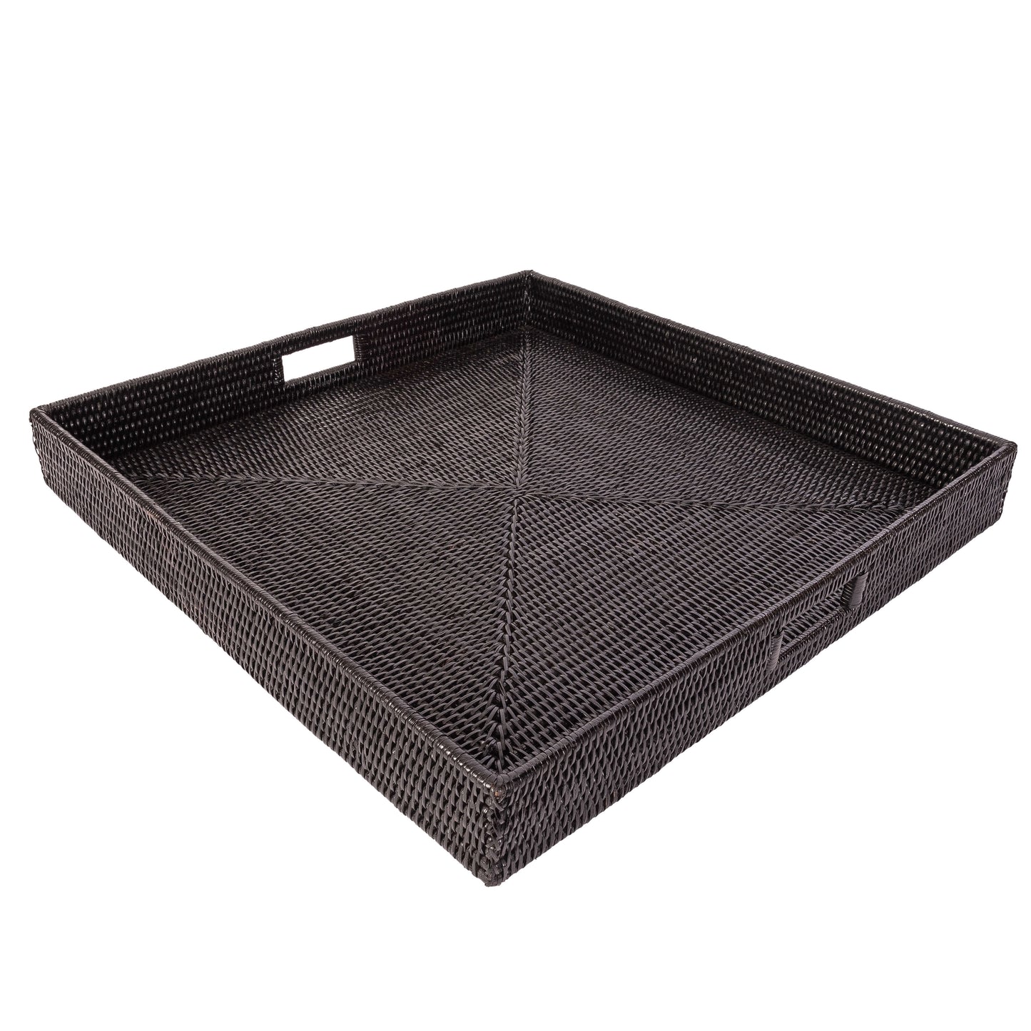 Square Serving/Ottoman Tray: Honey Brown / 24"