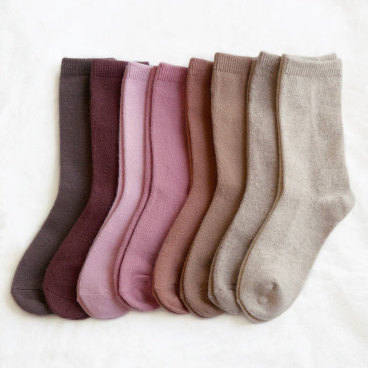 Cashmere Wool Socks Baby Pink