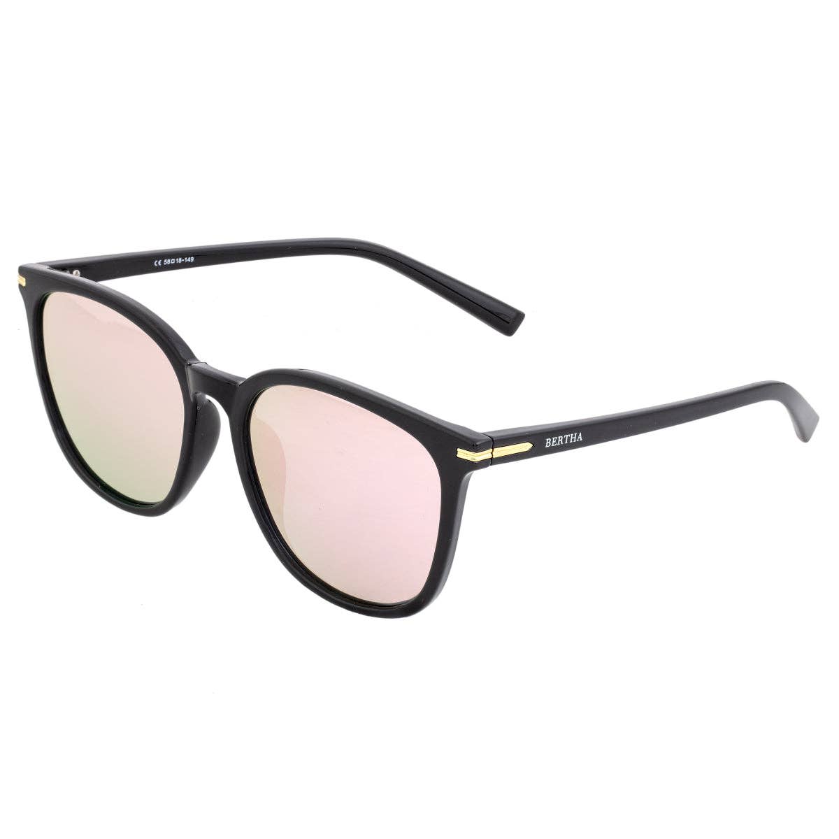 Bertha Piper Polarized Wayfarer Sunglasses: Clear/Clear