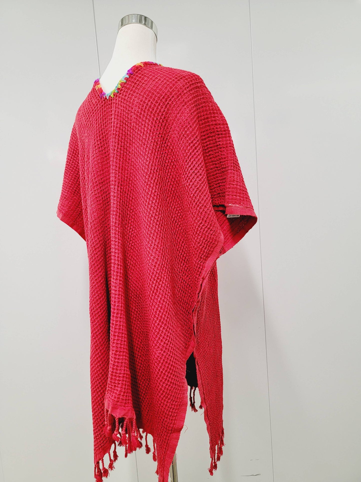 Beach cover-up, Hand made Light Jacket RED