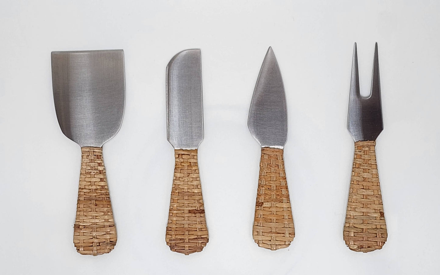 Stainless-Steel Cheese Knives : Honey Brown