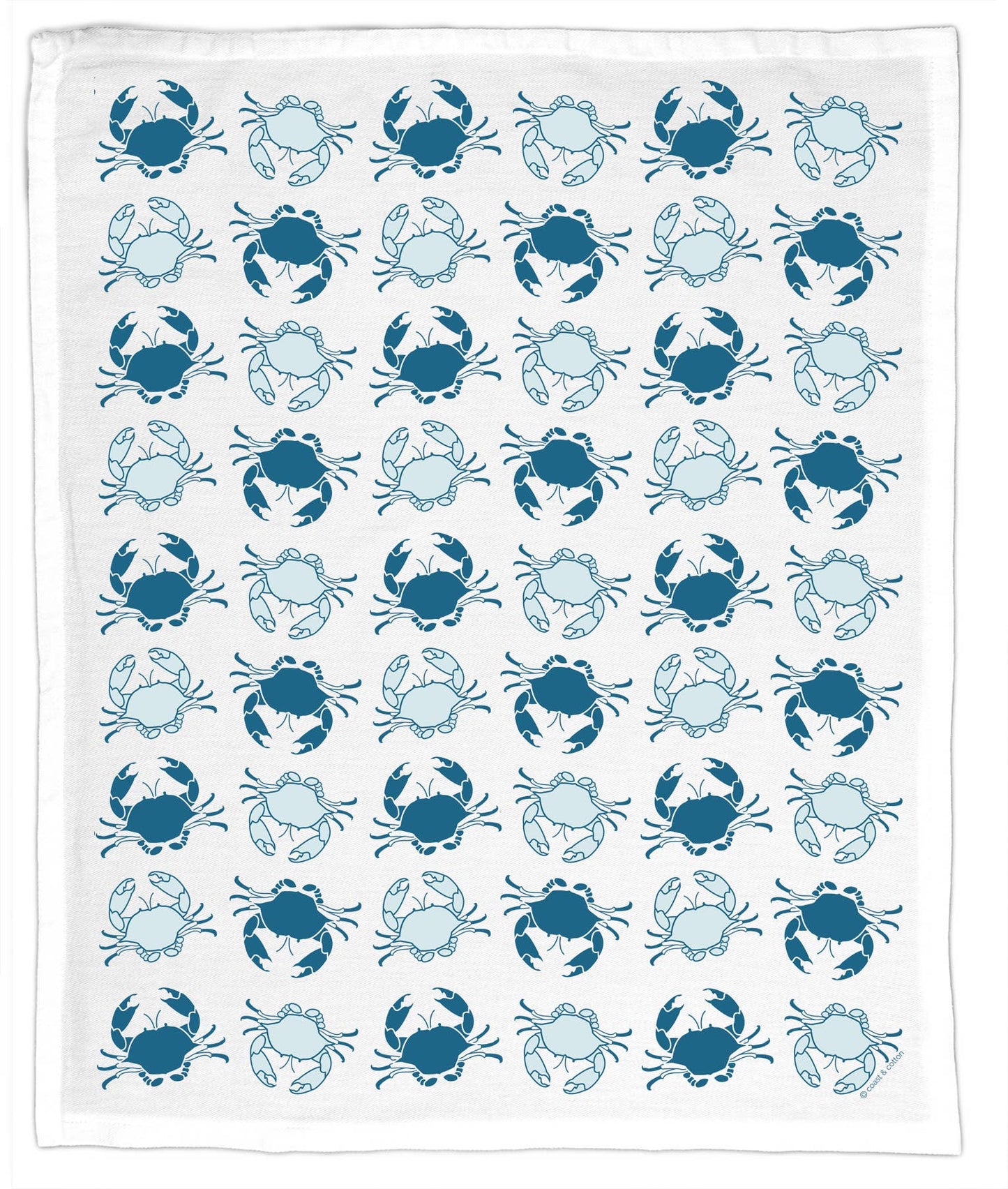 Blue Crabs, Organic Cotton Hand Towel