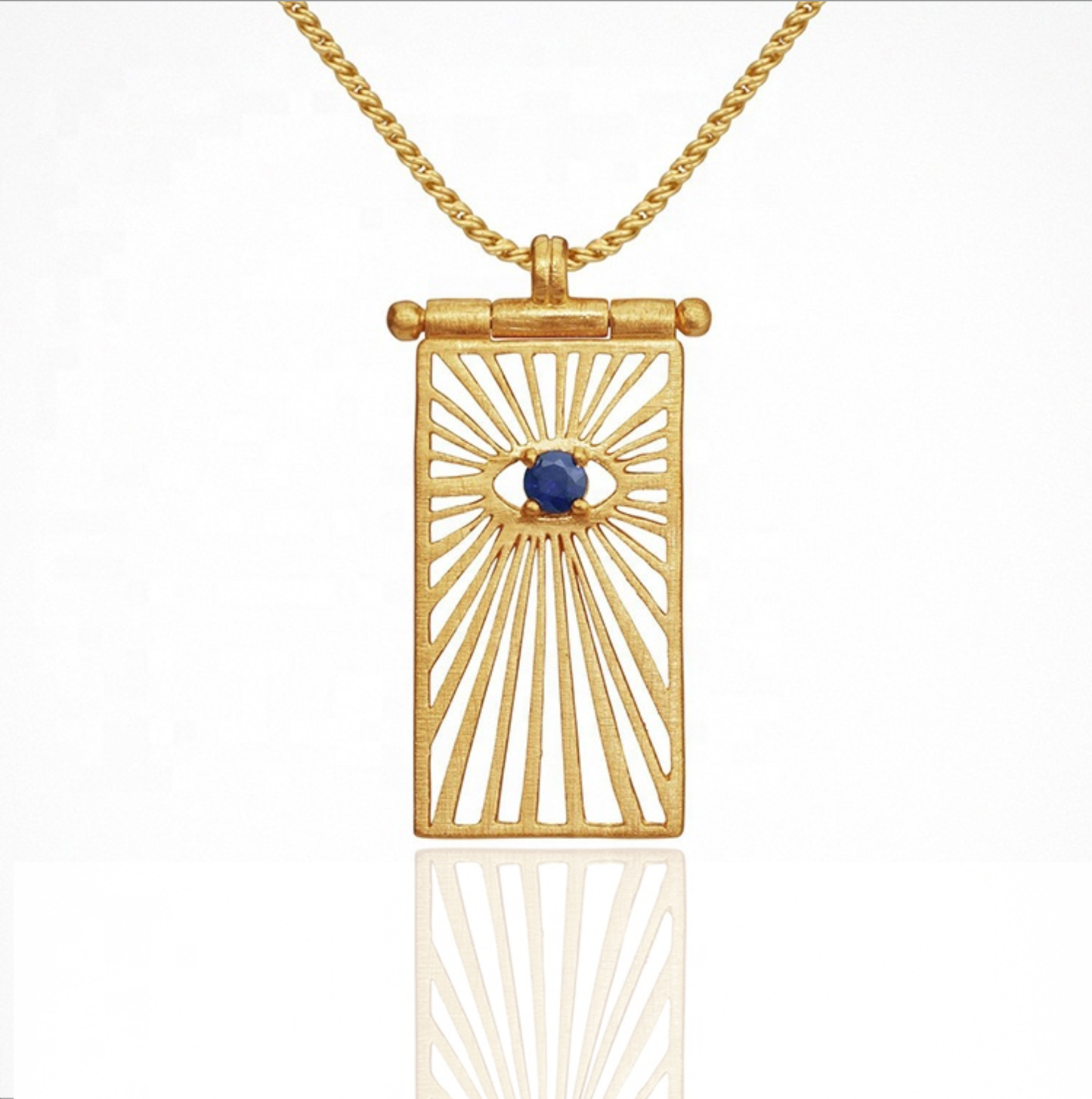 Starmaker Sapphire Rectangle Eye Necklace