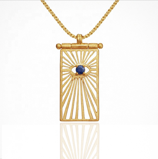 Starmaker Sapphire Rectangle Eye Necklace