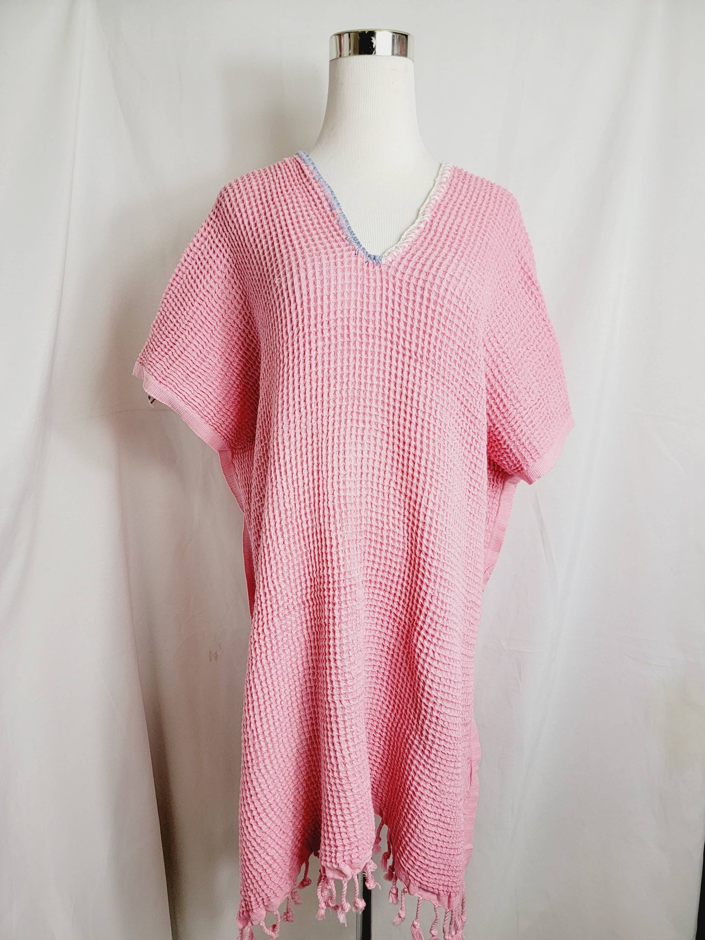 Beach cover-up, Hand made Honey comb wave Cotton cover