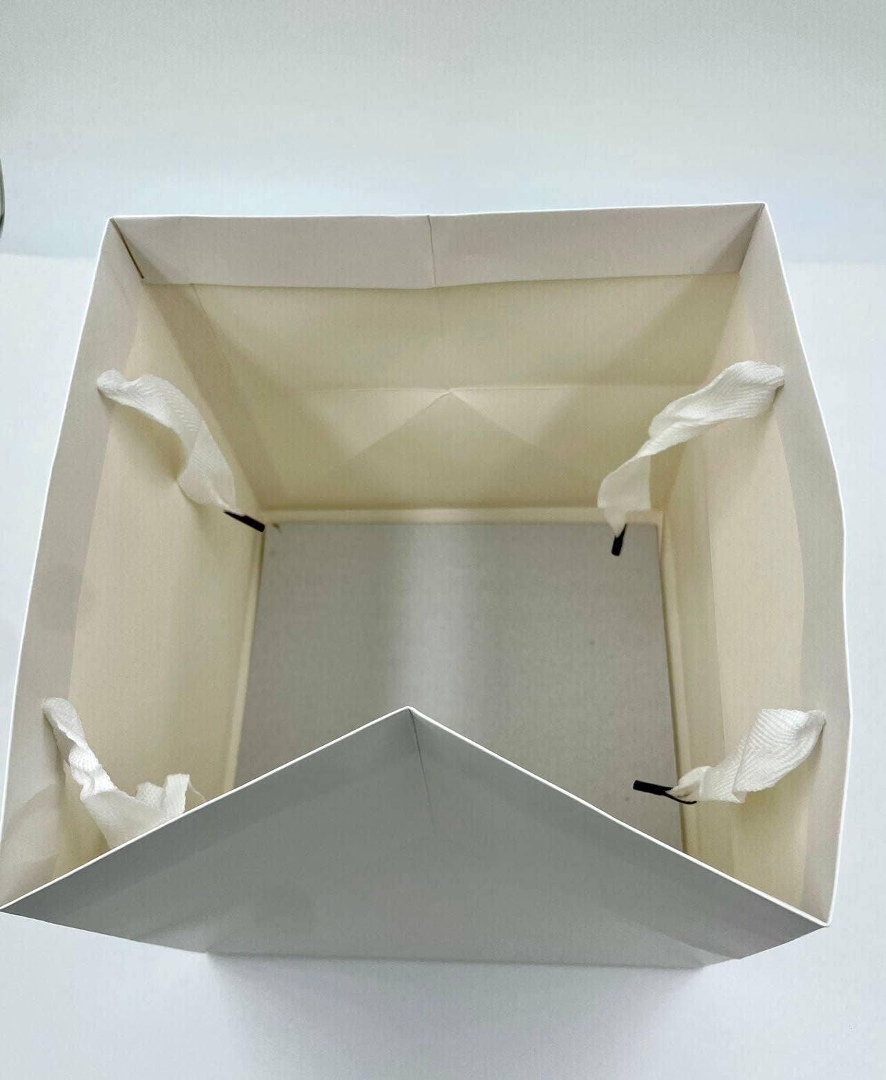 10pcs, Square white gift bag with free tissue , four sizes: S4