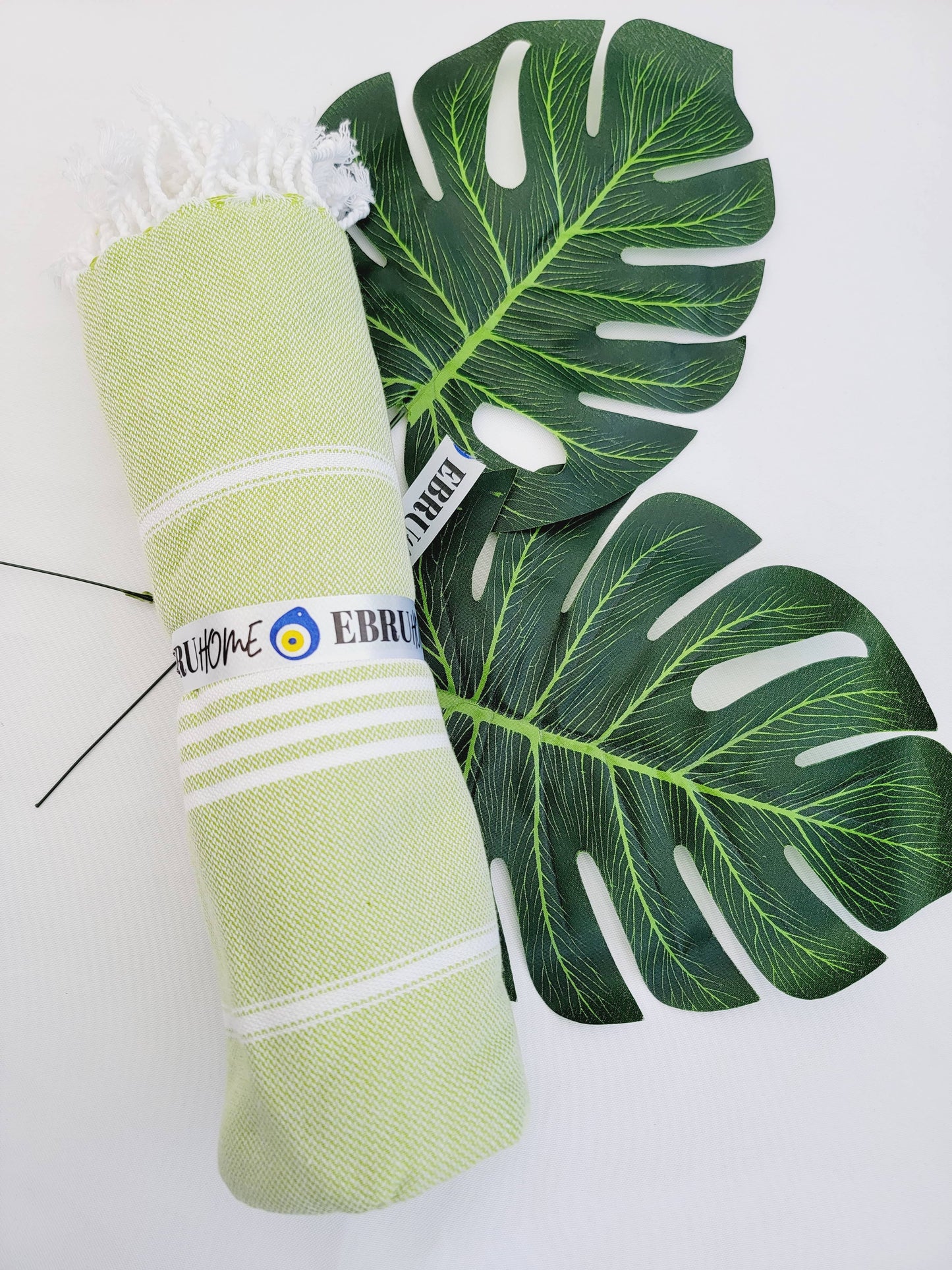 Beach Towel Sand Proof Thin Turkish Towel,Throw 70x40: NEON GREEN